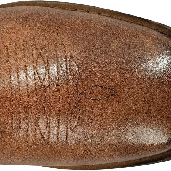 Women’s Faux Leather Cowboy Boots Wide Calf Square Toe Chunky Heel - Picture 5 of 9